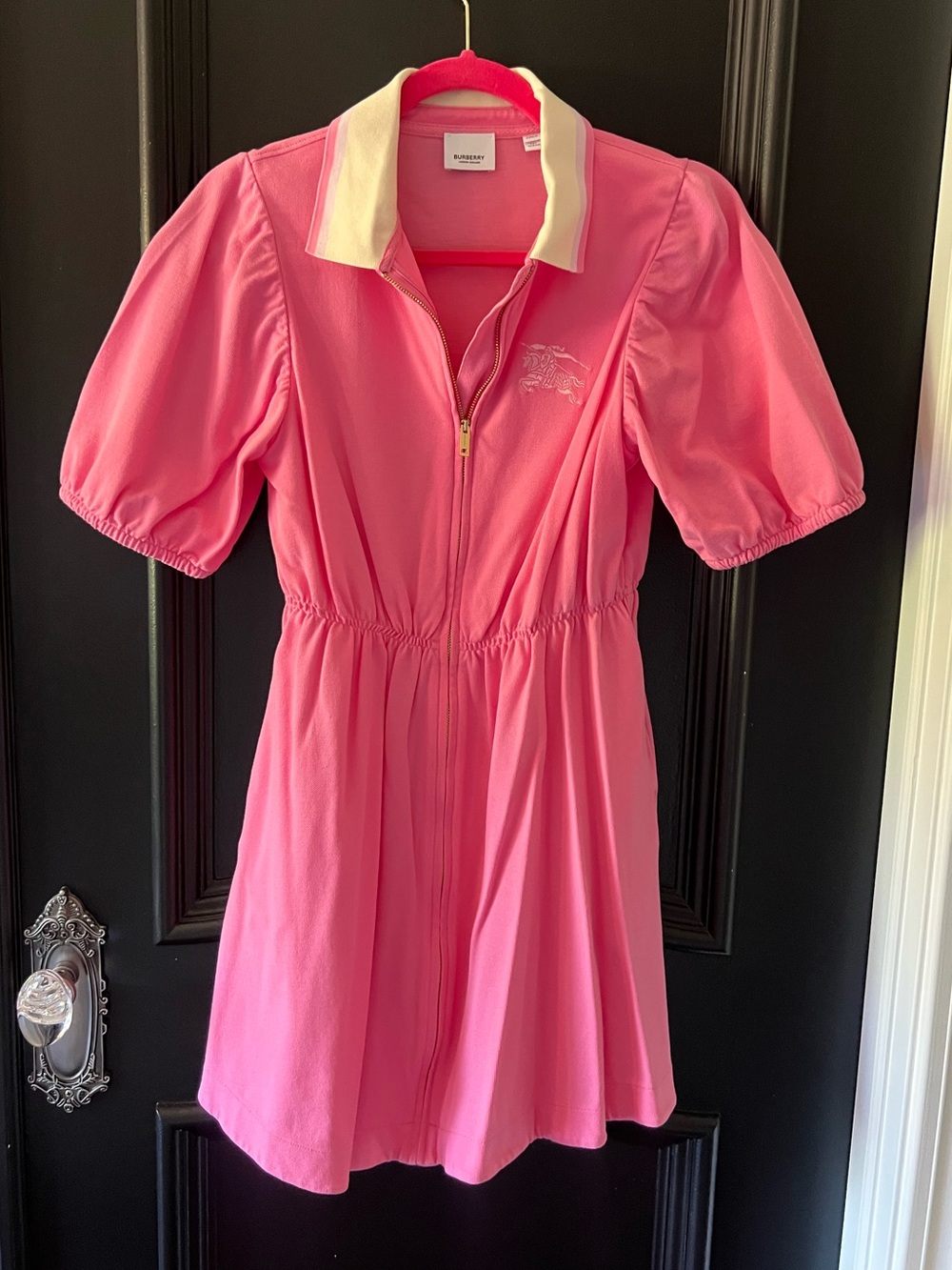 Burberry Girls' Pink Polo Zip-Front Dress | 14Y